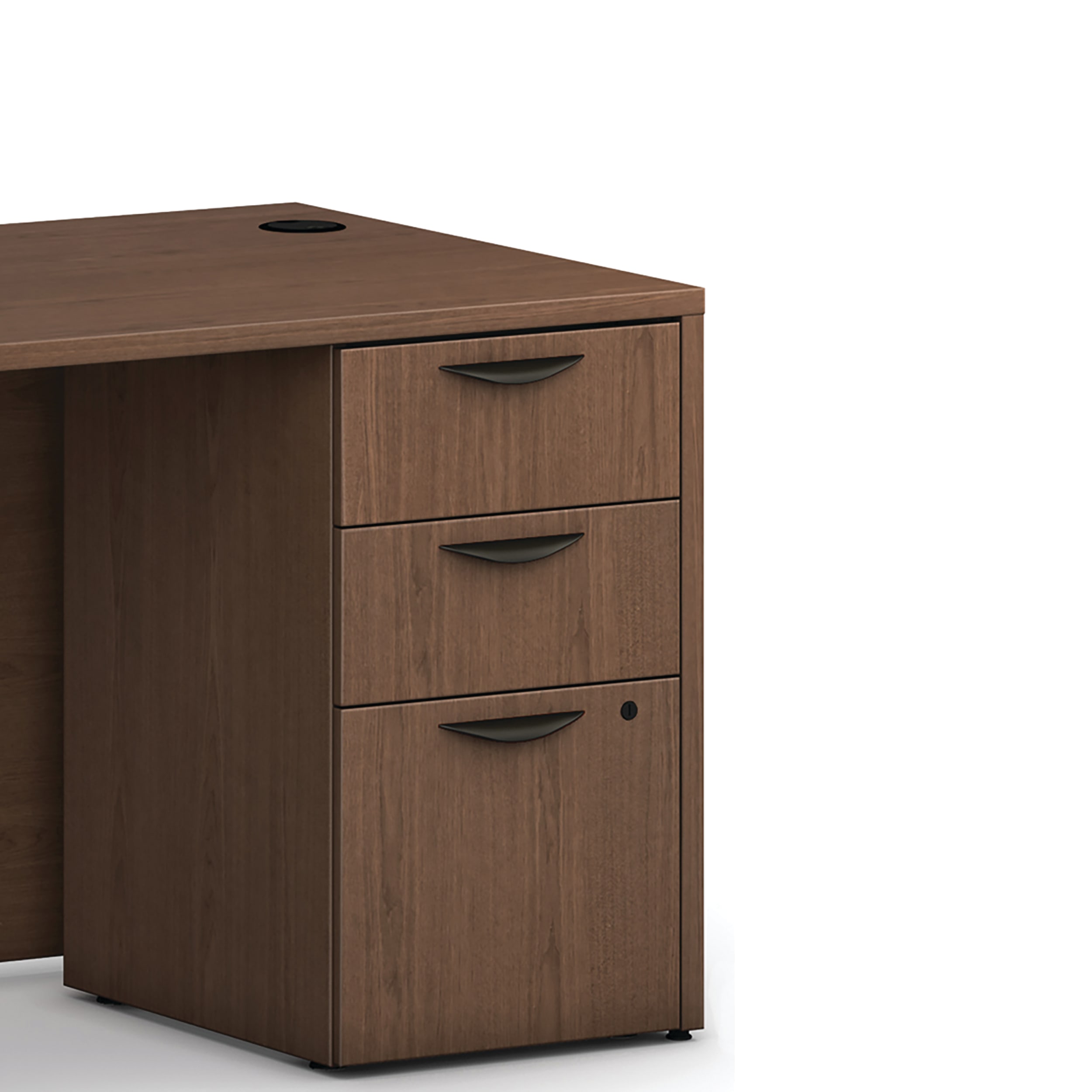 Mod desk shell in Traditional Mahogany