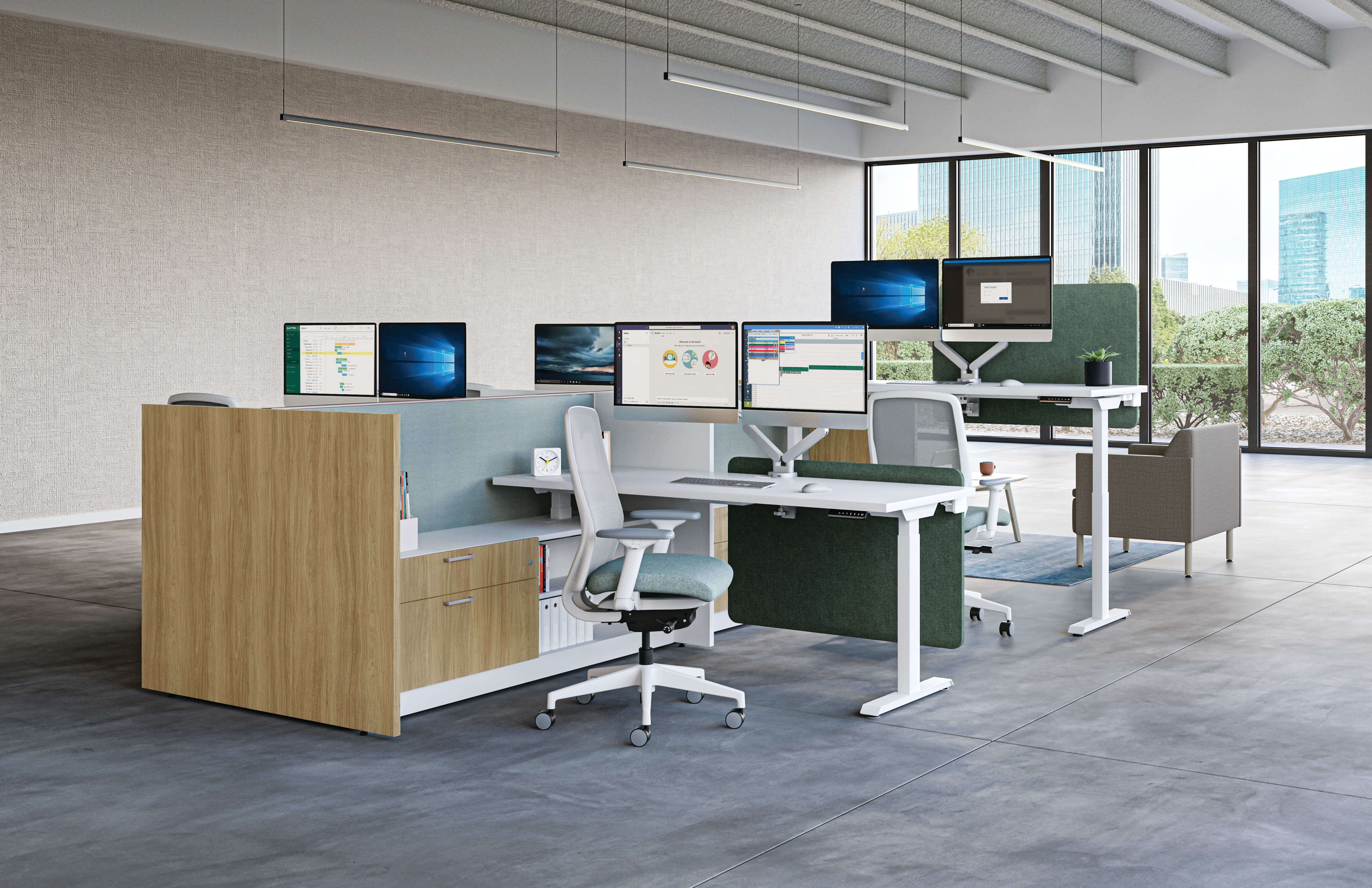 Accelerate with Coordinate Desks and Nucleus Seating.