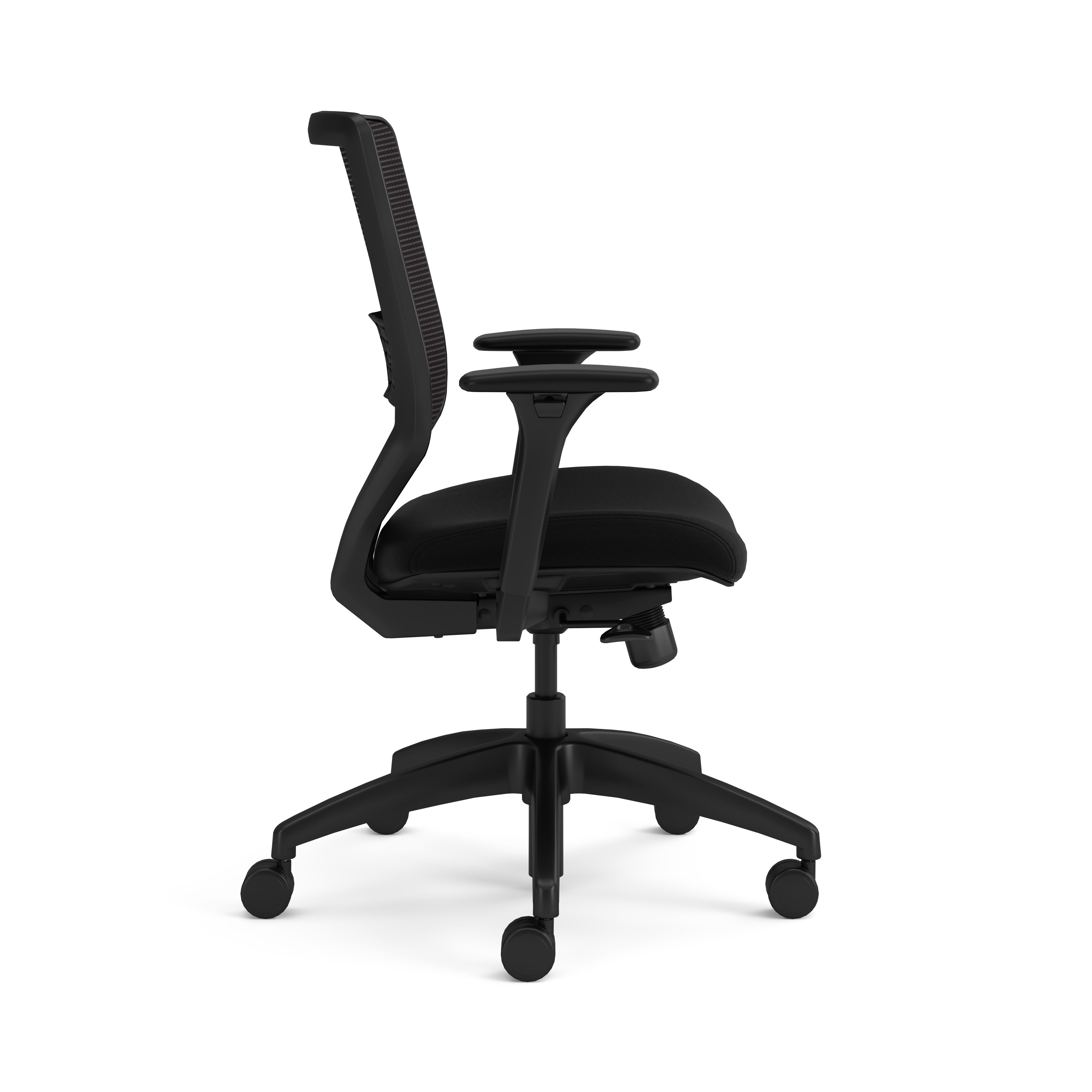 A black Solve task chair.