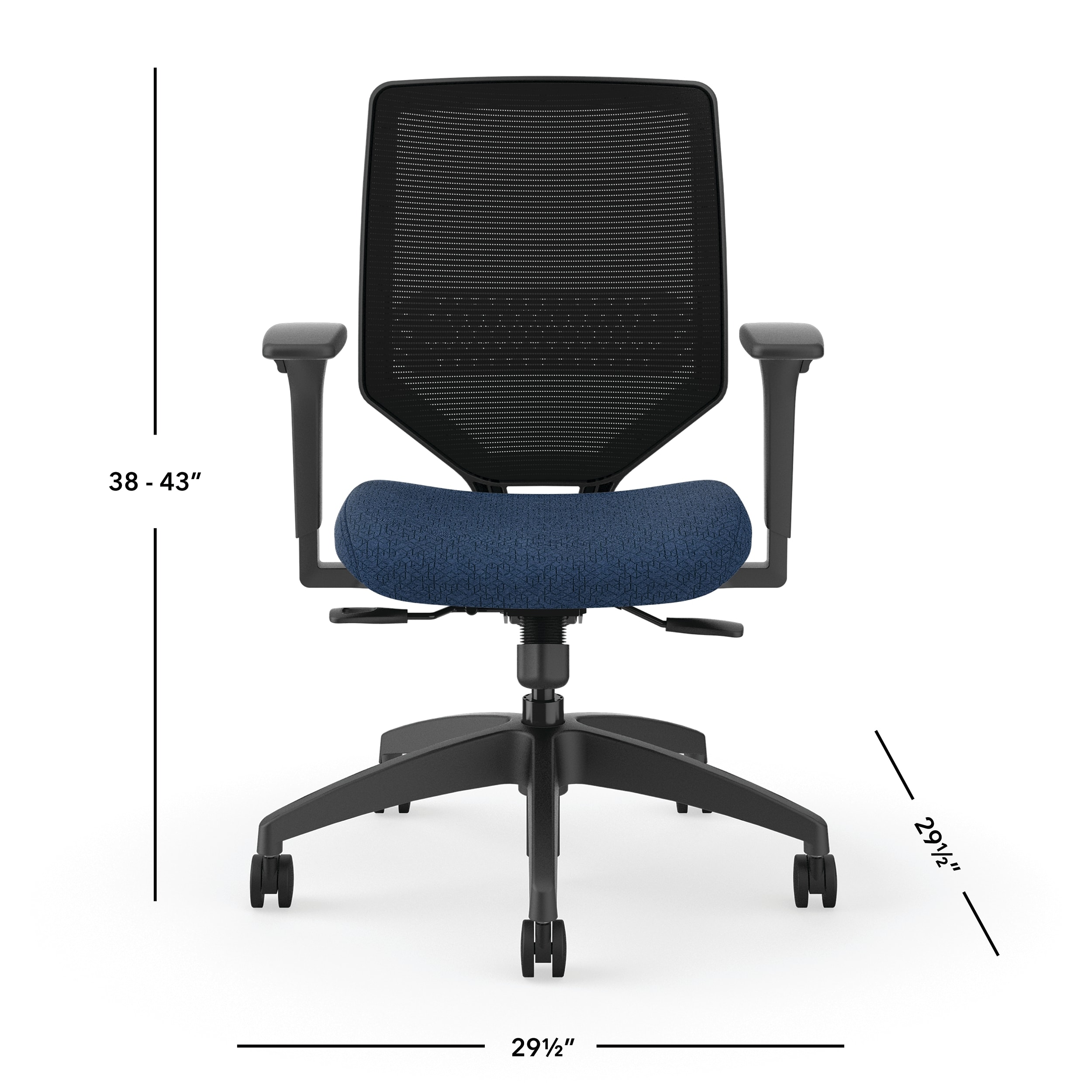 Solve task chair in Navy with Black mesh and frame