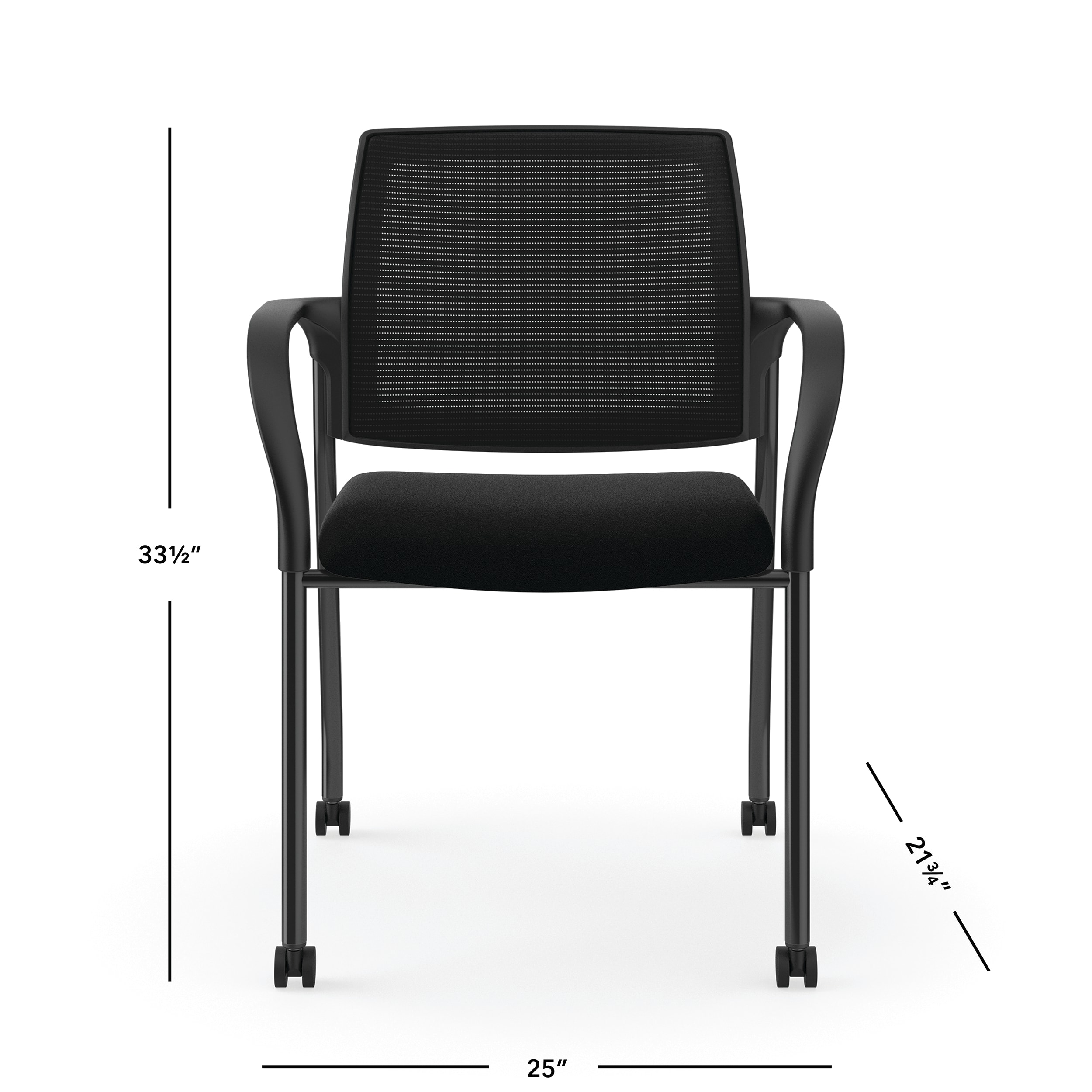 Ignition guest chair in Black with Black mesh and frame