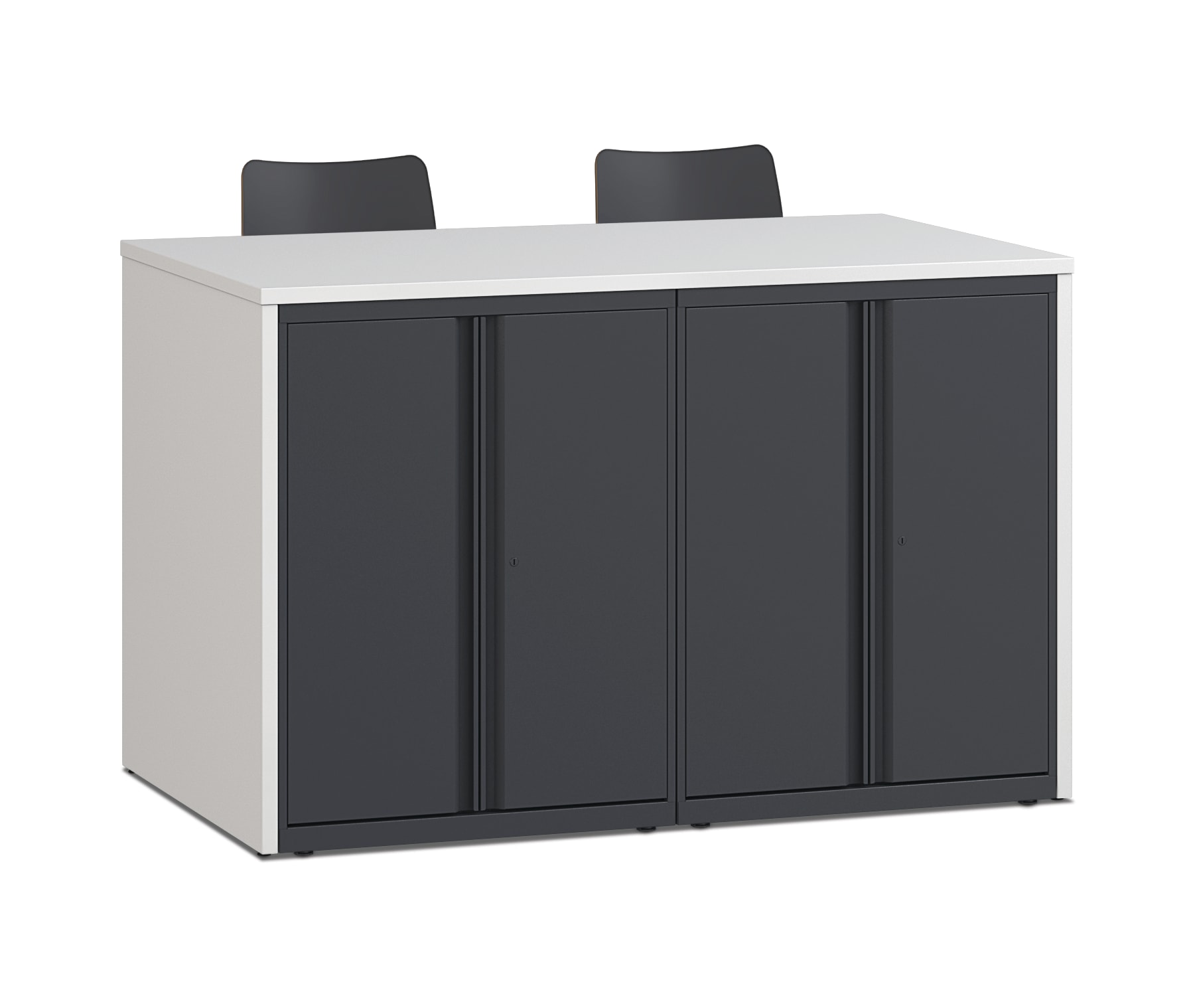 Ruck Stools with Storage Islands and Flagship Modular Storage