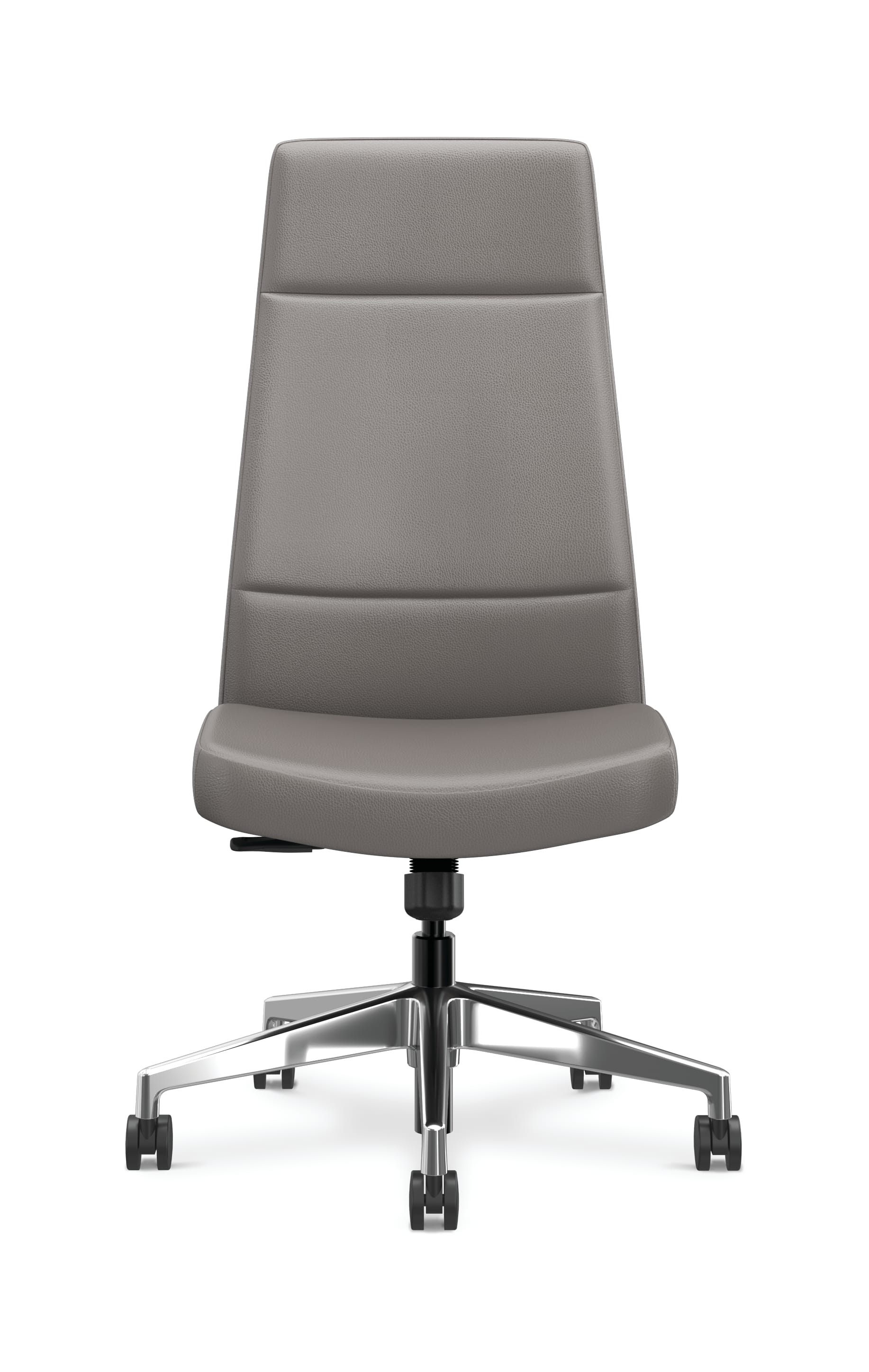 Cofi executive high-back chair with solid stitch shown in leather