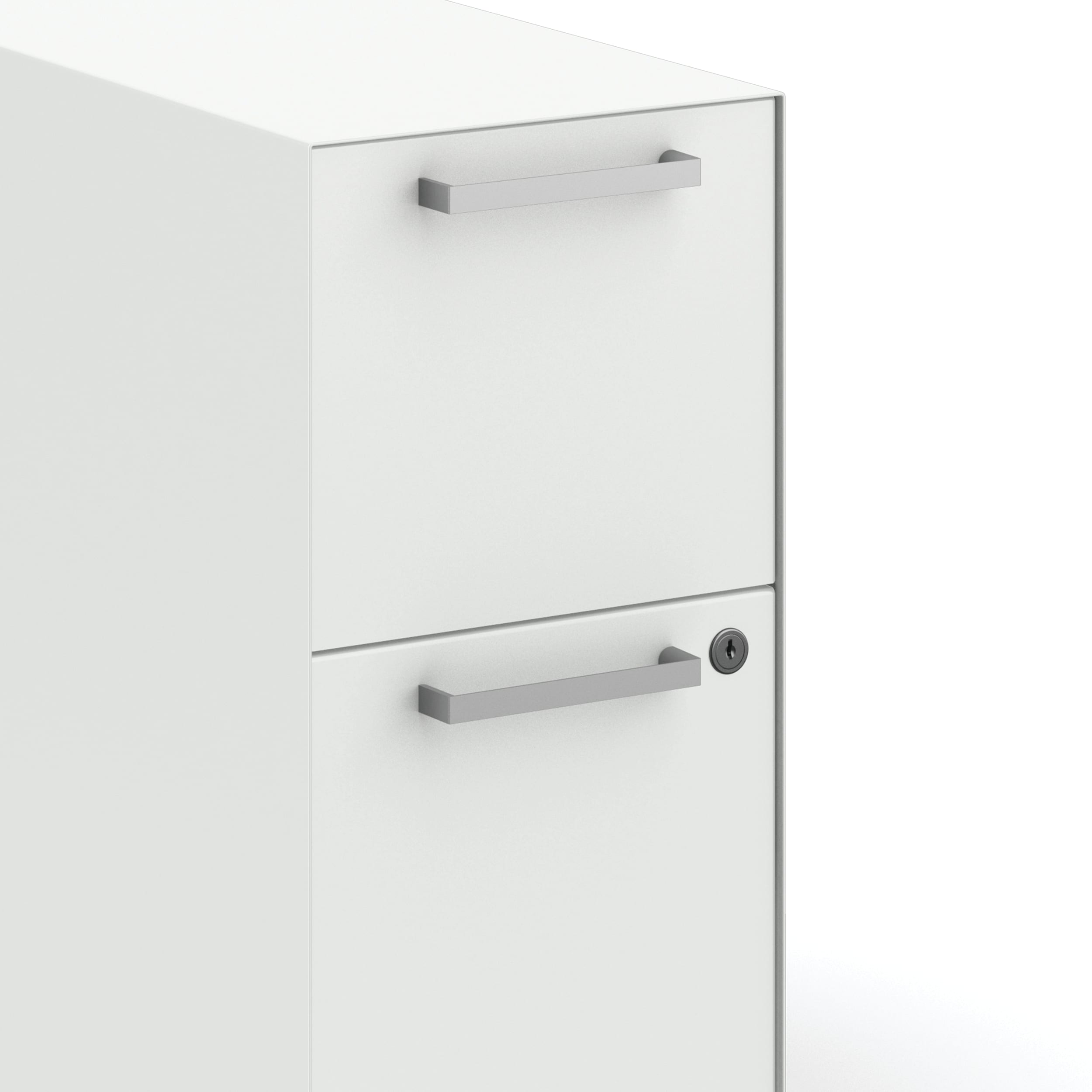 Fuse slim mobile pedestal in Designer White