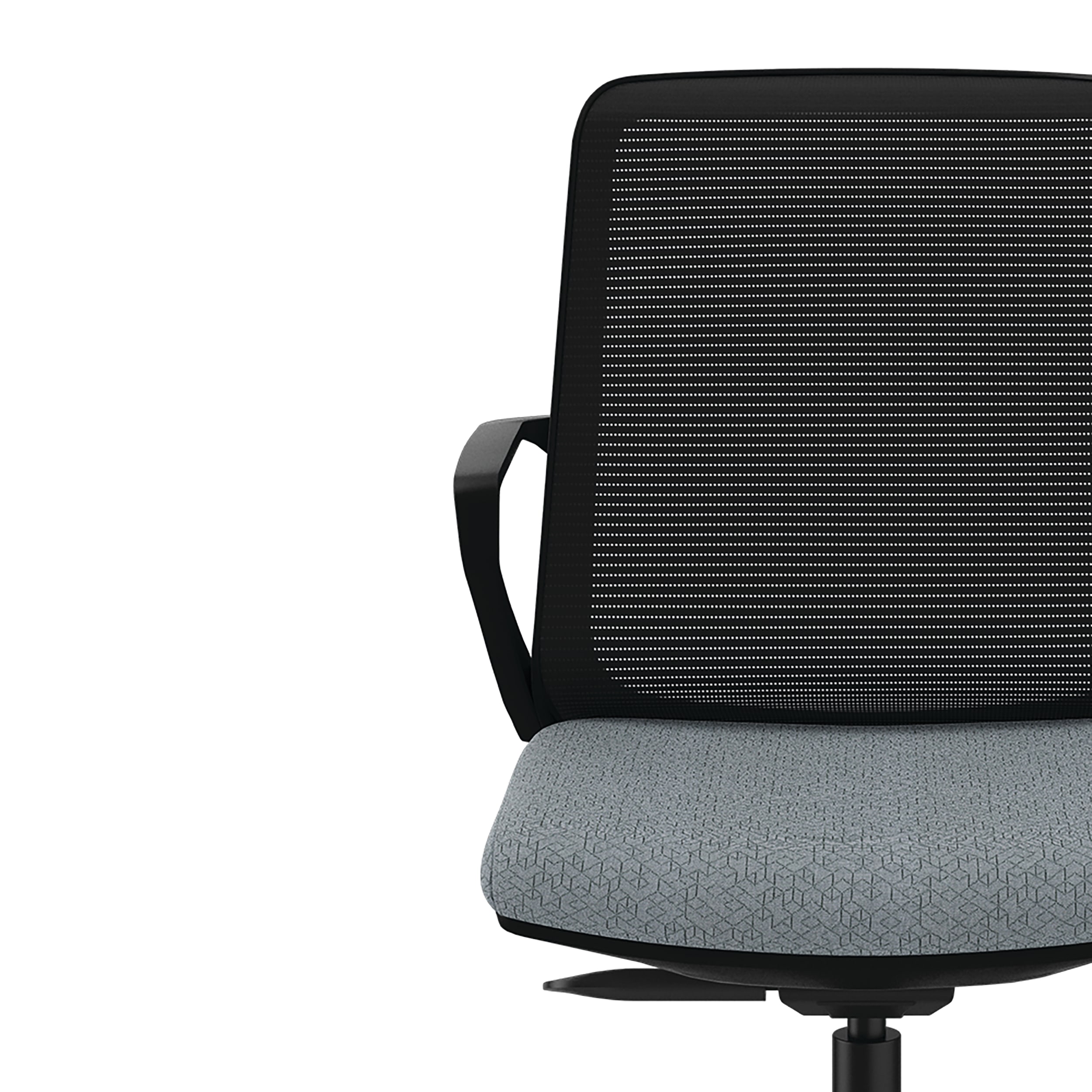 Cliq task chair in Gray with Black frame