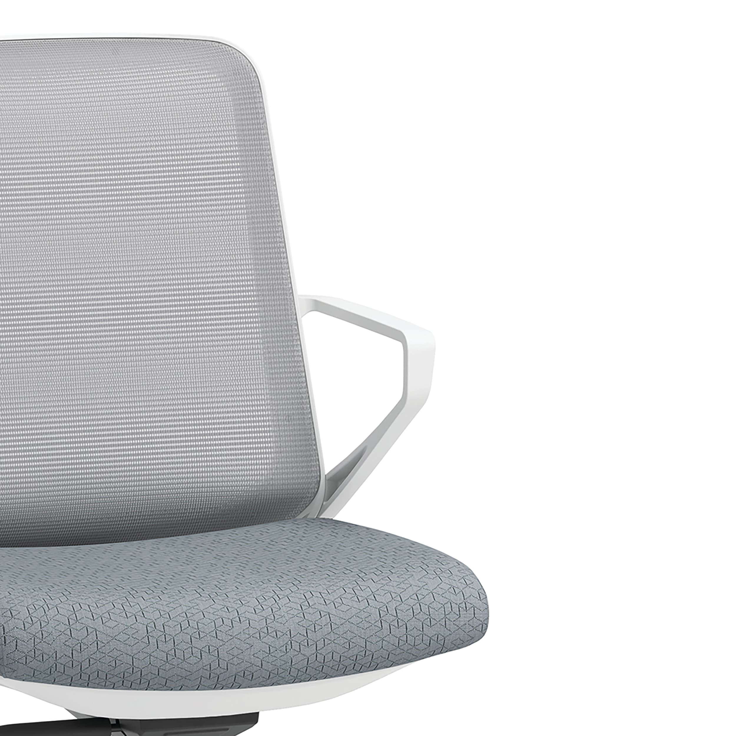 Cliq task chair in Gray with White frame