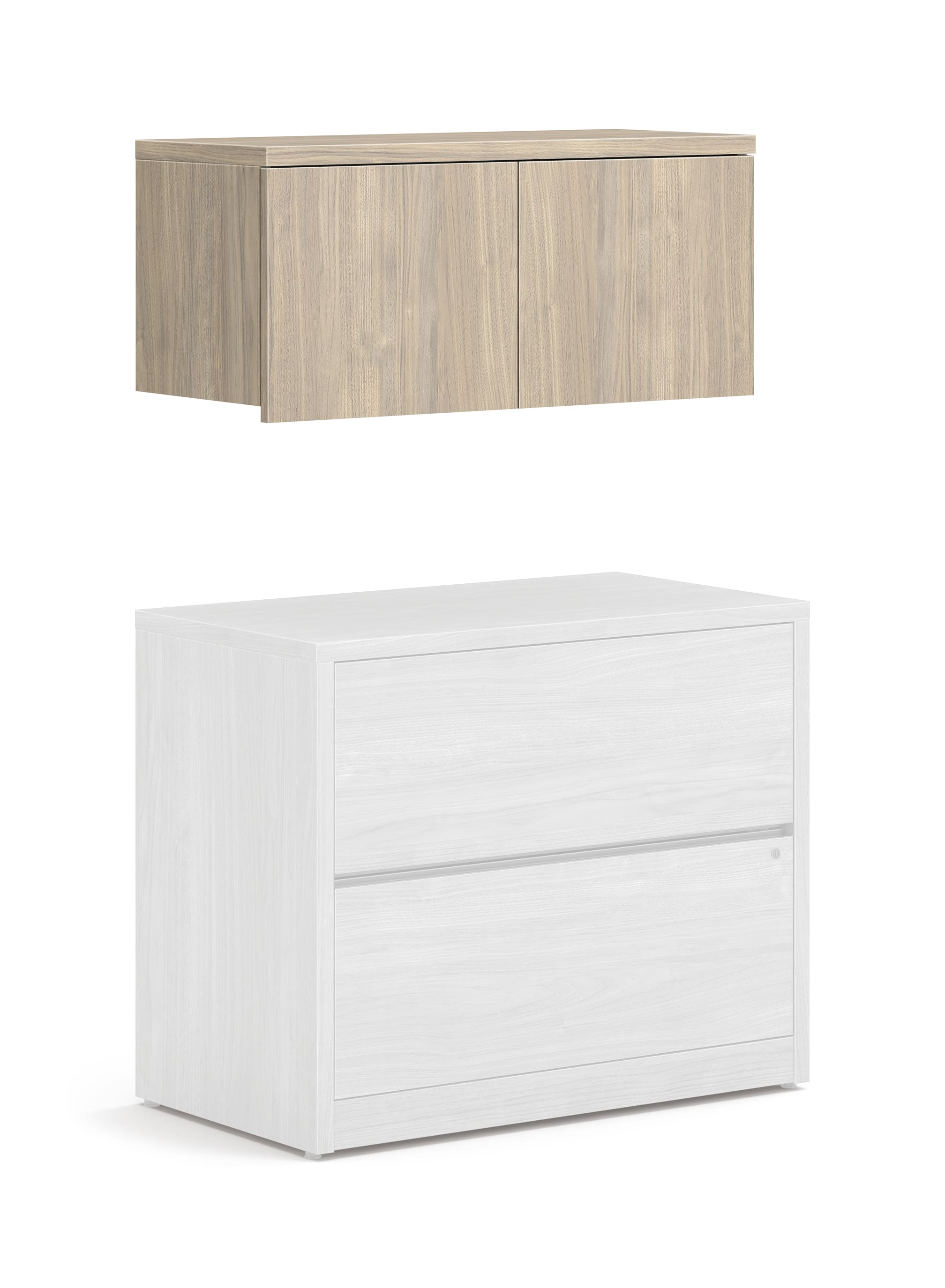 10500 Series wall-mounted storage with laminate doors