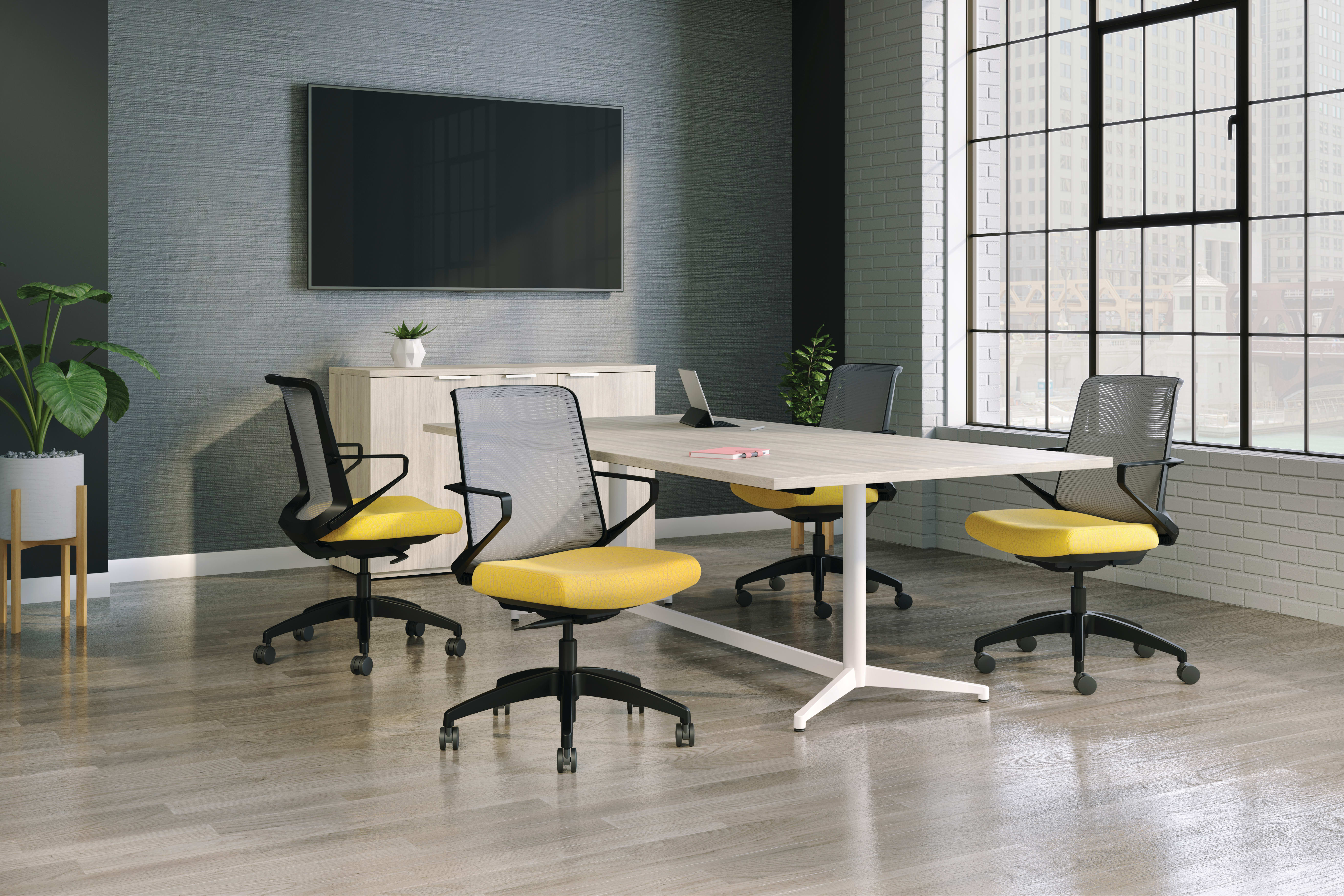 Cliq chairs with Preside conference table and credenza.