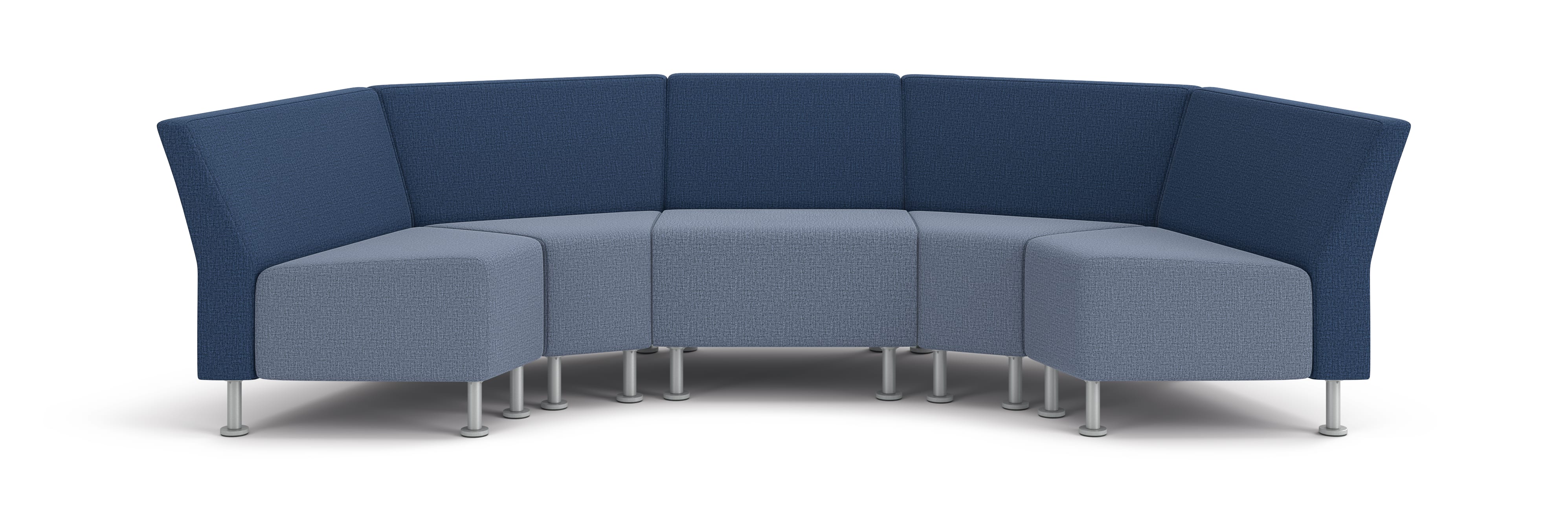 Flock half-round sofa