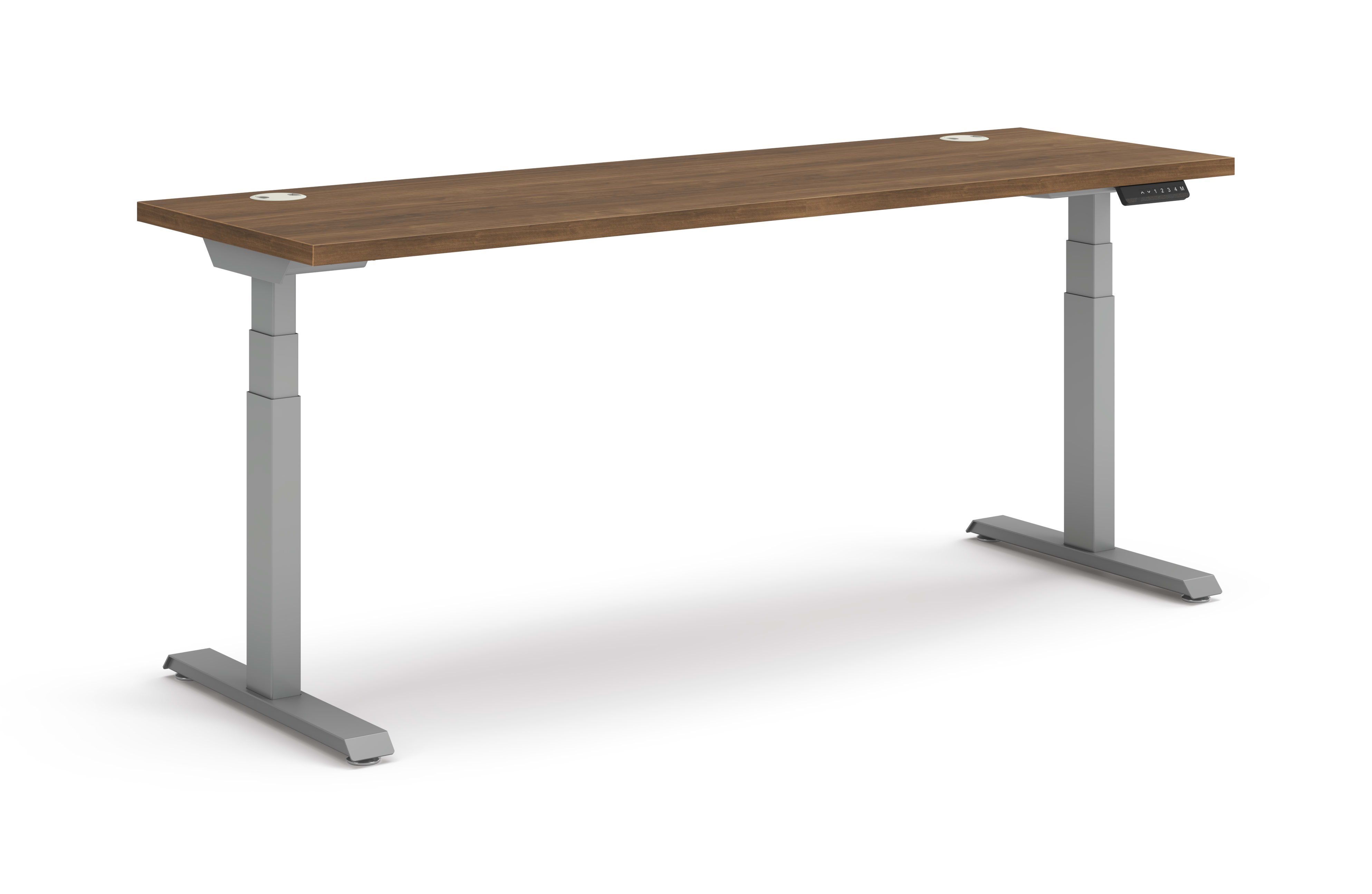 Coordinate Height Adjustable Table in Pinnacle Top and Silver Base