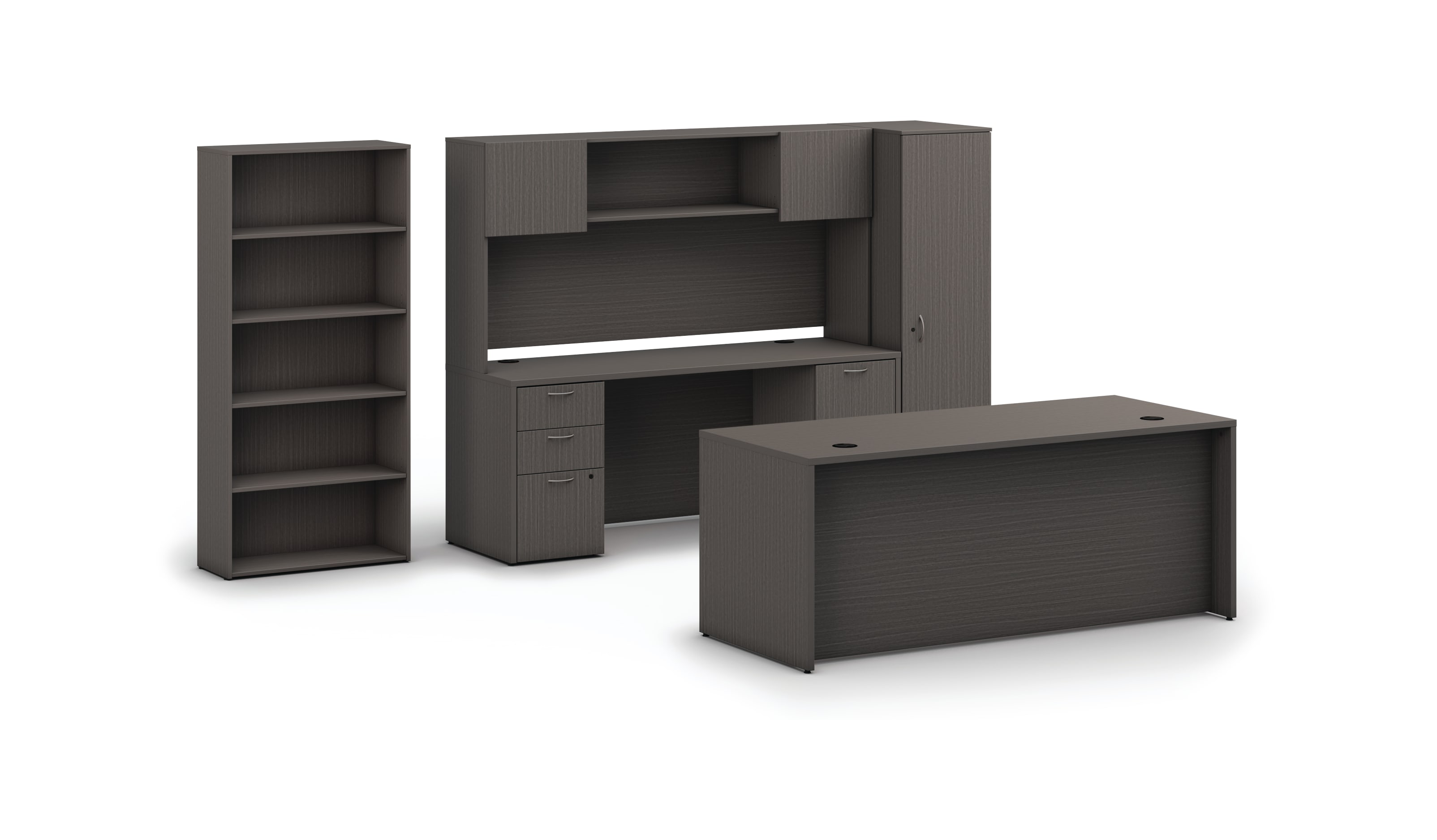 Mod Desk Typical with Bookcase