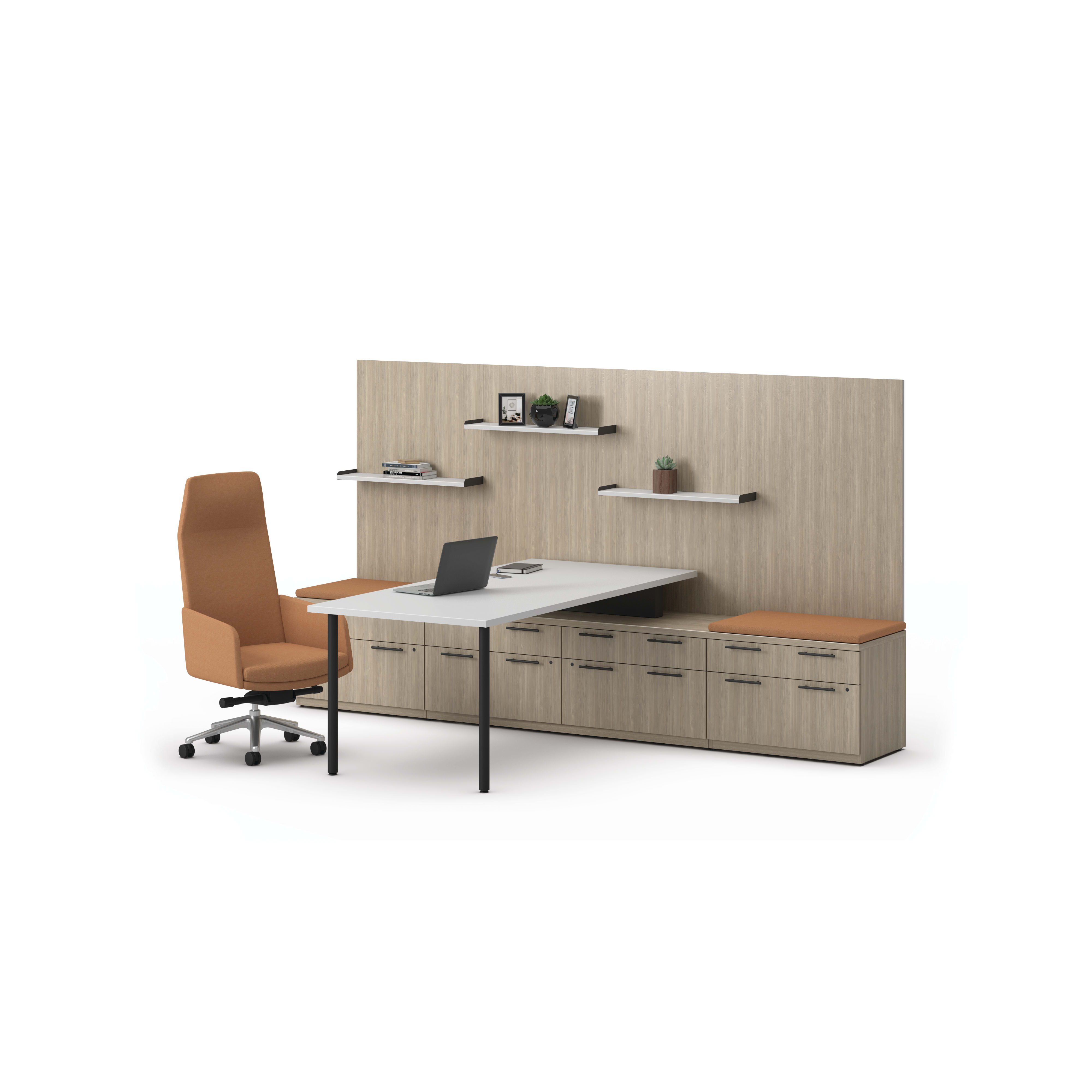 Concinnity Desks with Workwall Tiles and Mav Seating.