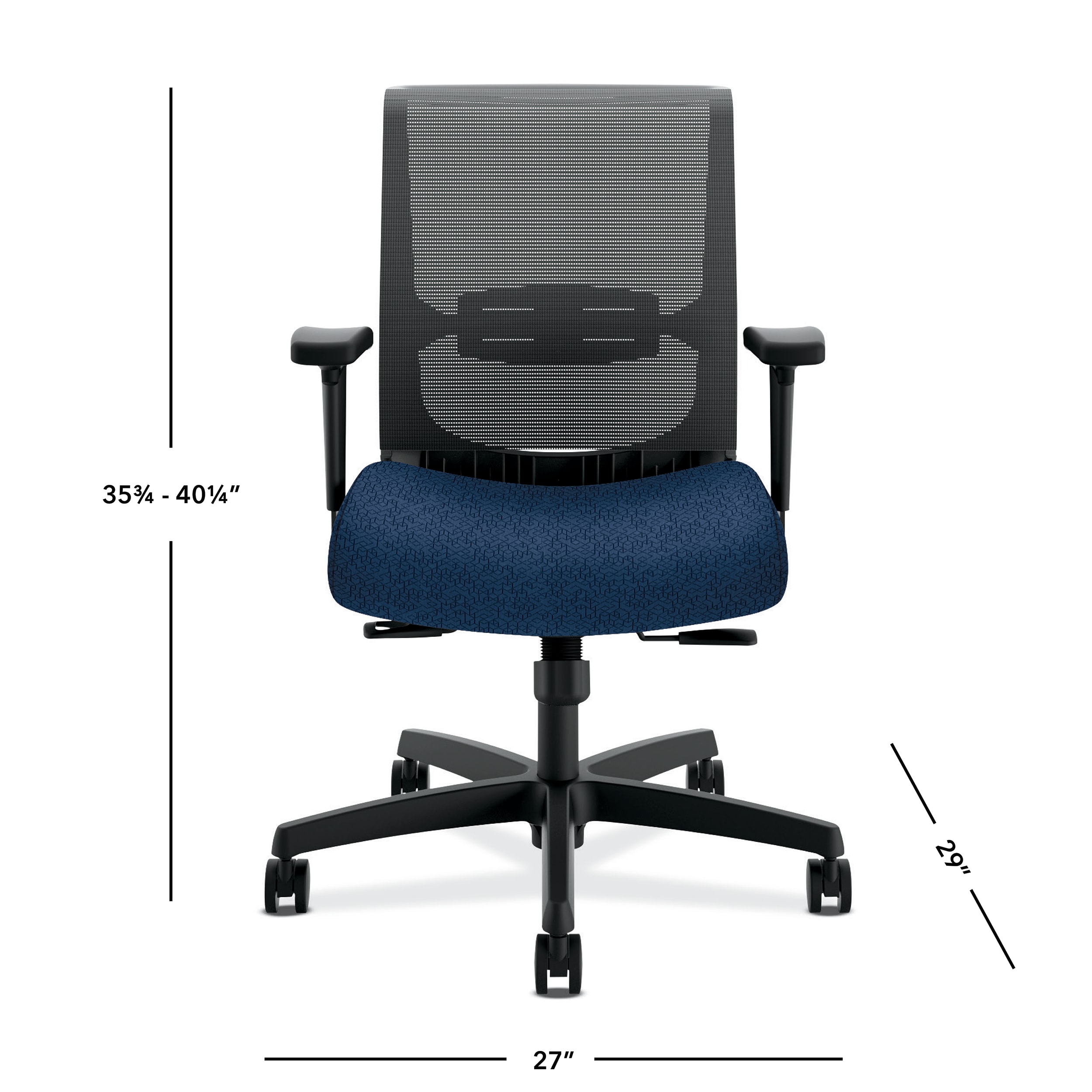 Convergence task chair in Navy with Black mesh and frame