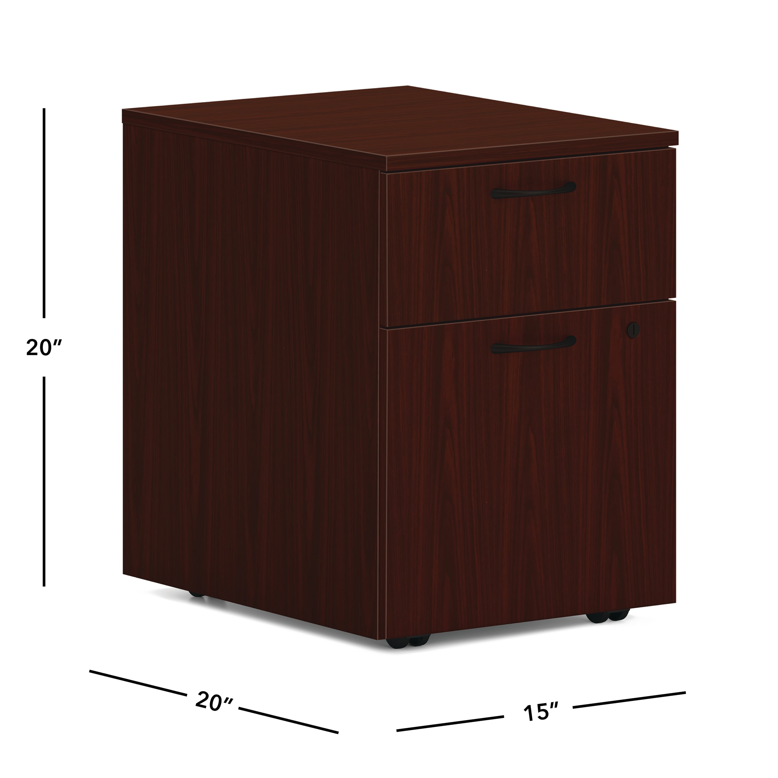 Mod mobile pedestal in LTM1 Traditional Mahogany