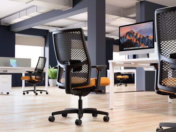 Back view of an Ignition ReActiv Mid-Back chair.