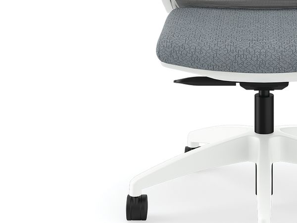 Cliq task chair in Gray with White frame