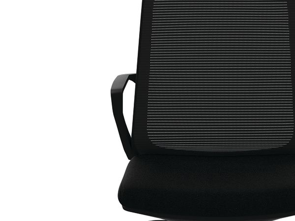 Cliq task chair in Black with Black frame