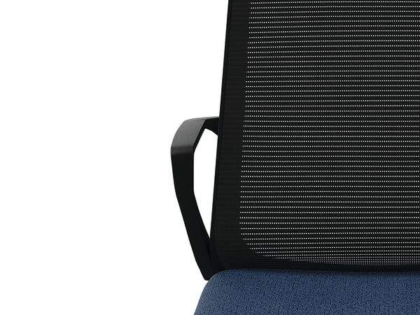 Cliq task chair in Blue with Black frame