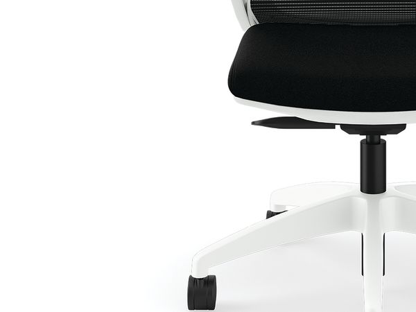 Cliq task chair in Black with White frame