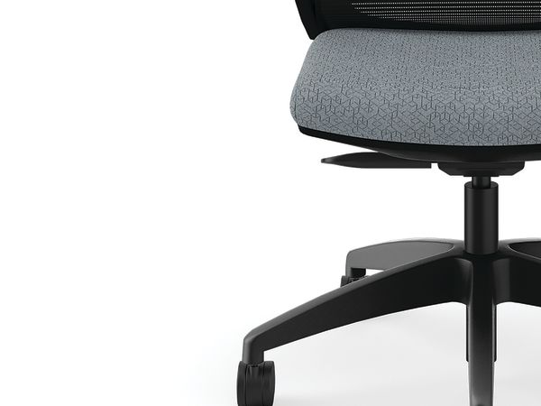 Cliq task chair in Gray with Black frame