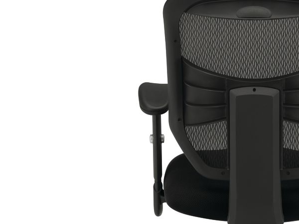 Prominent mesh task chair in Black