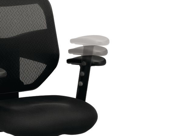 Prominent mesh task chair in Black