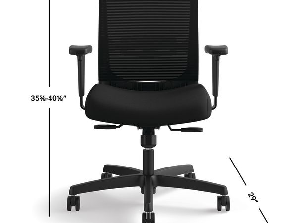 Convergence task chair in Black with Black mesh and frame