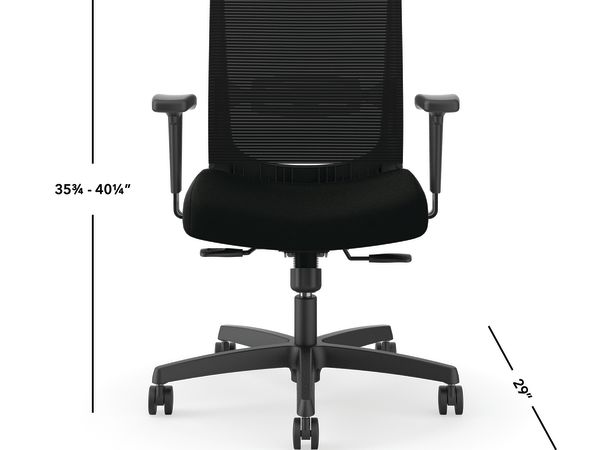 Convergence task chair in Black with Black mesh and frame
