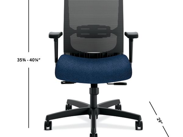 Convergence task chair in Navy with Black mesh and frame