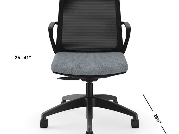 Cliq task chair in Basalt with Black mesh and frame