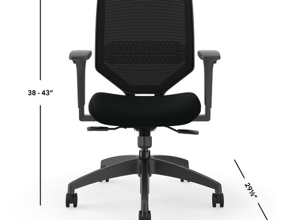 Solve task chair in Black with Black mesh and frame