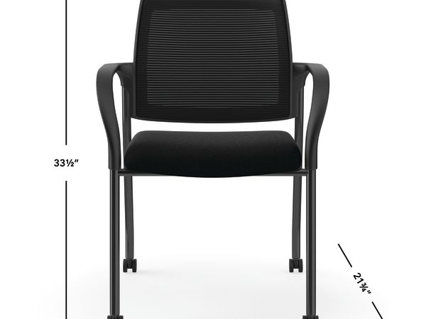 Ignition guest chair in Black with Black mesh and frame