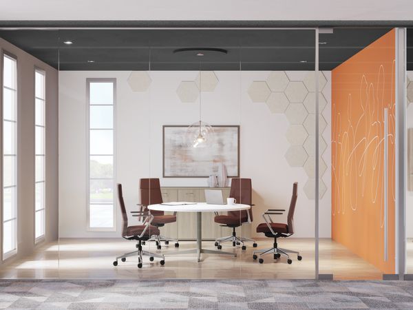Cofi executive high-back chairs with Preside table.