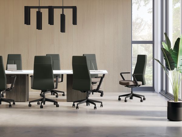Cofi executive high-back chairs with Preside table.