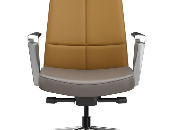 Cofi executive high-bacl chair with quilt stitch shown in leather