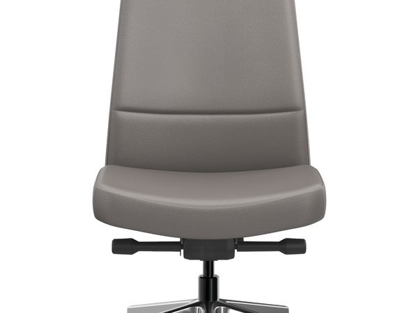 Cofi executive high-back chair with solid stitch shown in leather