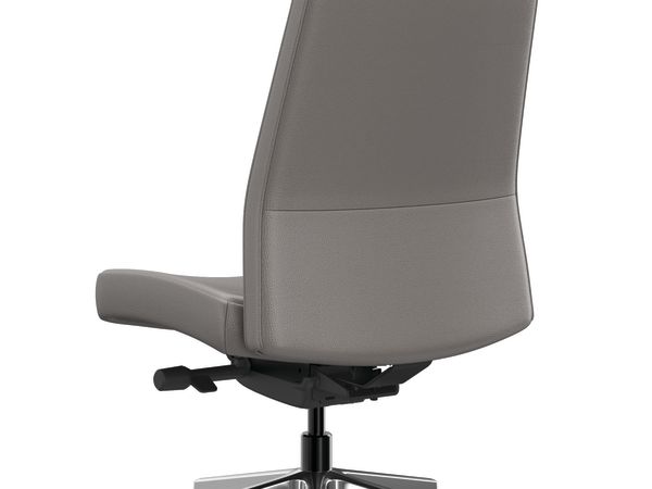 Cofi executive high-back chair with solid stitch shown in leather