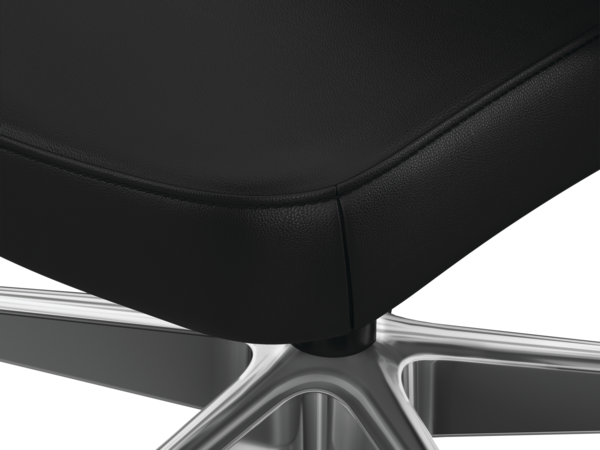 Cofi chair Black seat stitch detail