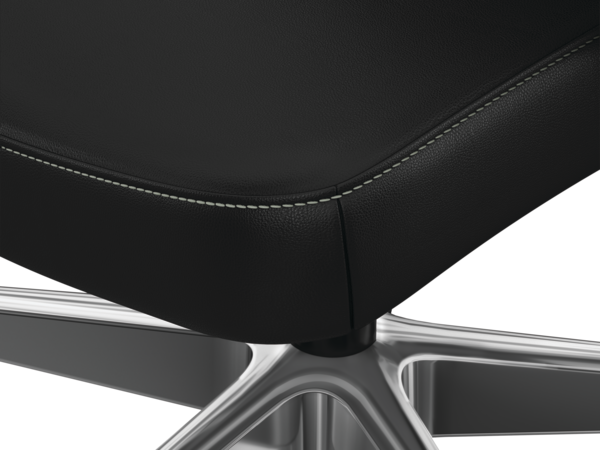 Cofi chair Light Gray seat stitch detail