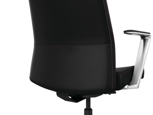 Cofi chair Light Red stitch detail