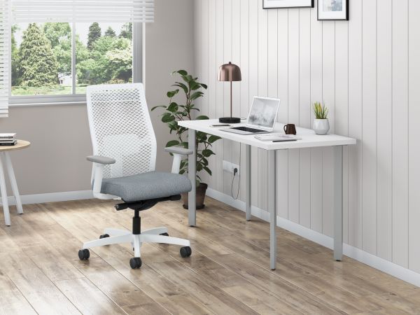 Ignition mesh task chair with Coze desk in home office