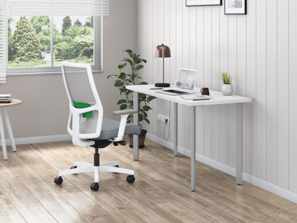 Ignition mesh task chair with Coze desk in home office