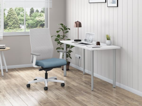 Ignition mesh task chair with Coze desk in home office