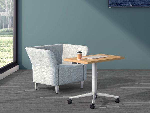 Flock Modular Chairs and Huddle Mobile Table