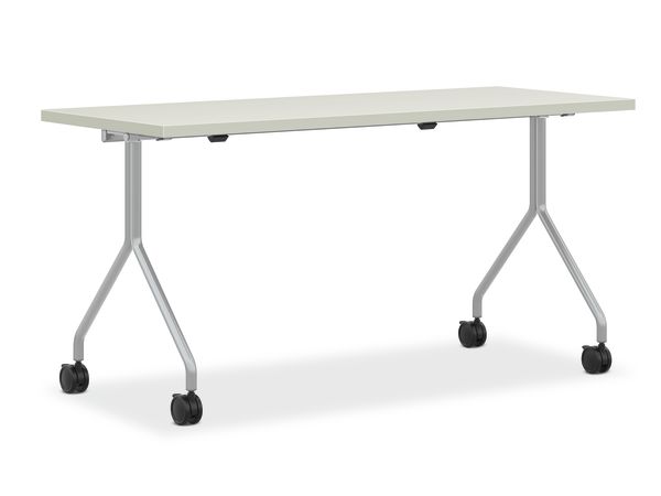 Outline image of a Between nesting table shown with a Loft top and a Silver base