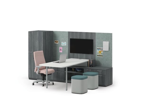 Concinnity Desks with Ignition and Astir Seating, and Workwall Tiles.