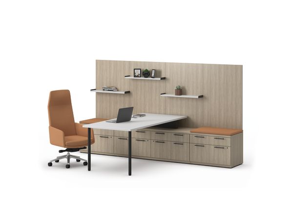 Concinnity Desks with Workwall Tiles and Mav Seating.