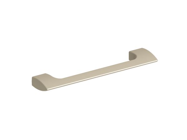 HON desks triangle bar pull in champagne metallic.