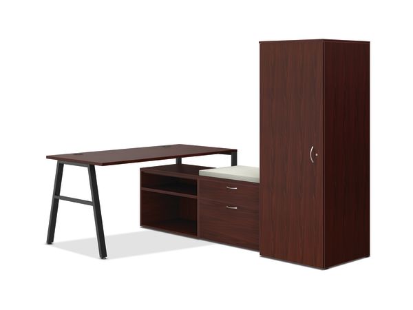 HON Mod A-Leg Desk with Personal Storage