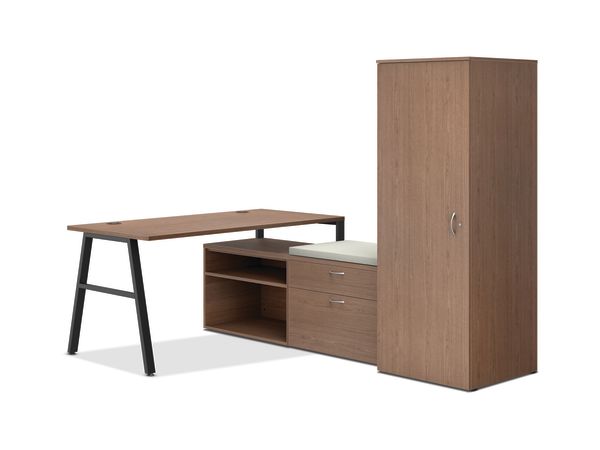 HON Mod A-Leg Desk with Personal Storage